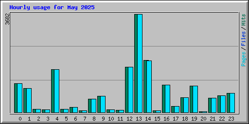 Hourly usage for May 2025