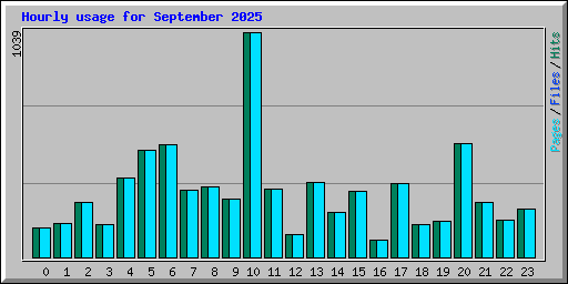 Hourly usage for September 2025