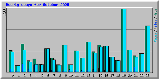 Hourly usage for October 2025